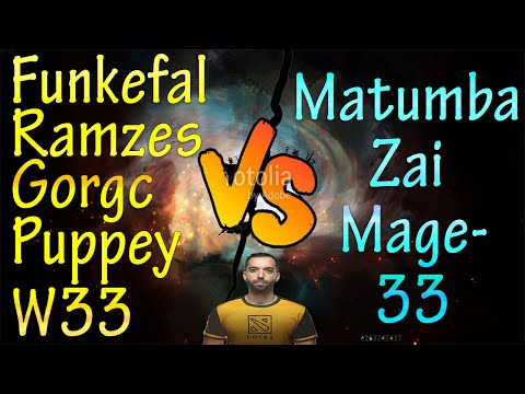 Ciwil War!Funkefal With w33, Ramzes666, Gorgc , Puppey  Vs Mage-, 33, MATUMBAMAN, Zai. +8500 AVERAGE