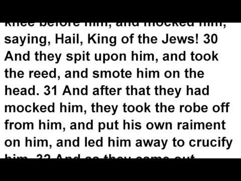 Matthew 27 KJV Read Along Audio Bible with Scrolling Text