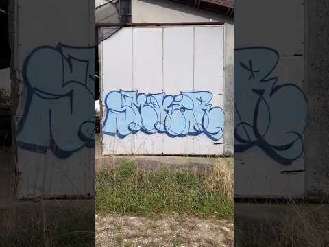 SICK ONE-LINER GRAFFITI THROW-UP 😳 #graffiti #graffitiart #shorts
