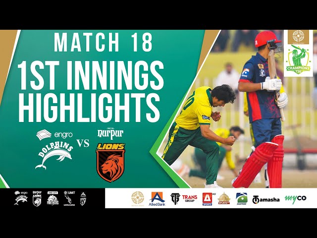 1st Innings Highlights | Engro Dolphins vs Nurpur Lions | Match 18 | Bahria Town Champions Cup 2024