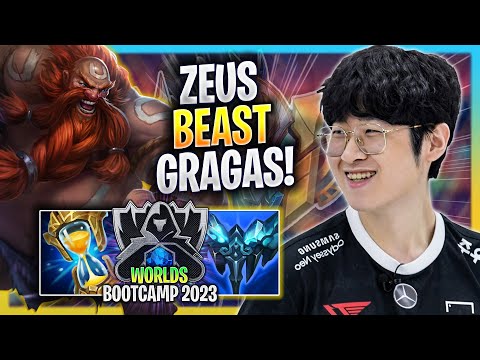 ZEUS IS A BEAST WITH GRAGAS! - T1 Zeus Plays Gragas TOP vs Kennen! | Bootcamp 2023