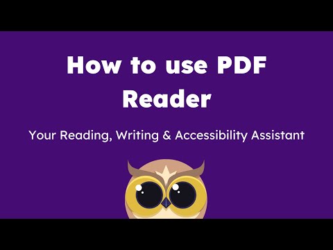 How to use the PDF Reader & support in Helperbird