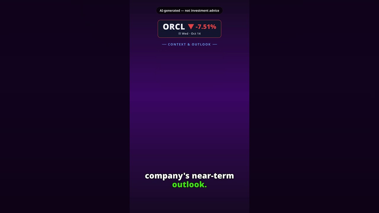 ¿Por qué pierde terreno la acción de Oracle hoy? ORCL -7.51% (14 oct)