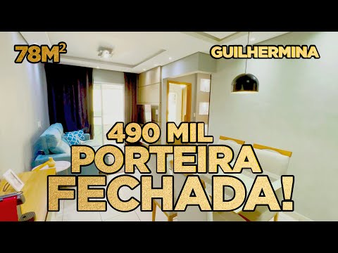 490 THOUSAND! Gated Apartment for Sale | in Guilhermina | Praia Grande | SP