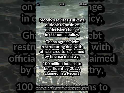 Moody's: Turkey's outlook positive. Ghana debt restructuring. 100M Indians to be affluent by 2027