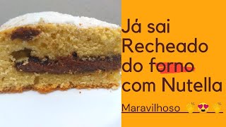 BOLO QUE J SAI RECHEADO DO FORNO [ RECHEIO DE NUTELLA ]