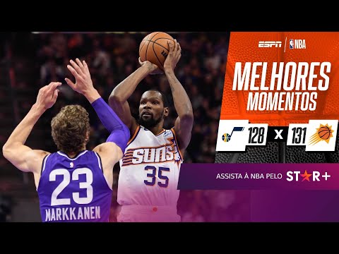 KEVIN DURANT tem NOITE DE RECITAL em vitória do PHOENIX SUNS sobre o UTAH JAZZ na NBA CUP