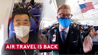 Travel is Back – New Airlines, Full Flight and Crowded Airport