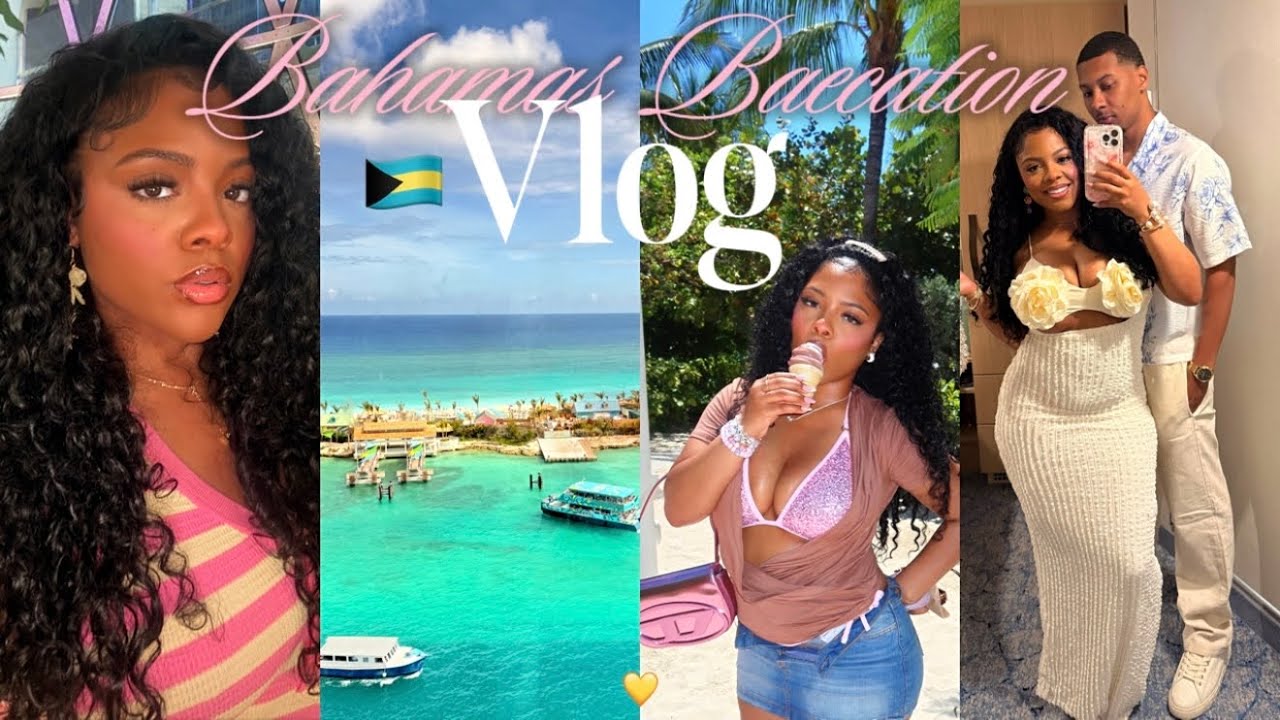 vlog: BAECATION TO BAHAMAS🇧🇸 👩🏽‍❤️‍👨🏽☀️🏝️( 1st cruise, anniversary, beach day, jetskis + MORE ) 🎀