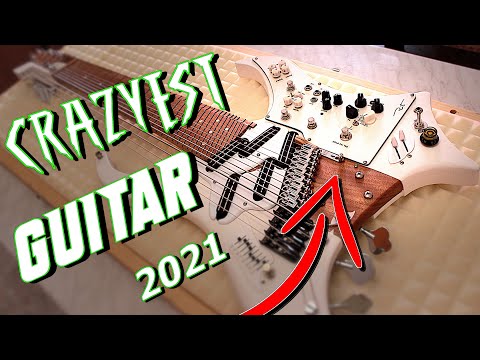 Crazyest Guitar 2021 - 15-Strings - 5 Built in Effects - Harp Bass - Pit Guitars image 18