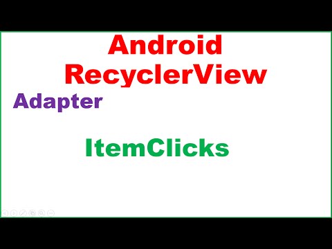 Android RecyclerView Ep.03 : ItemClicks and Adapter