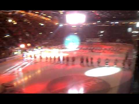 Finnish national anthem at HIFK vs. Blues - third final game 2011