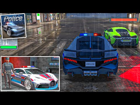 Police Sim 2022 - NEW OVILEX GAME - BUGATTI DIVO Police car driving - Android Gameplay #3