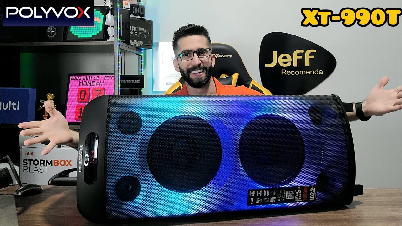 POLYVOX XT-990T: A Melhor CAIXA DE SOM do MOMENTO! Graves e SUBGRAVES INCRÍVEIS.. (Análise Completa)