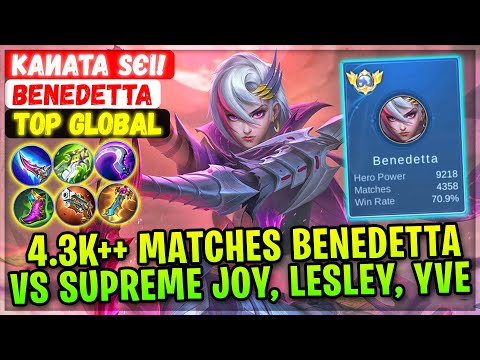 4.3K++ Matches Benedetta VS Supreme Joy, Lesley, Yve [ Top Global Benedetta ] кαиαтα ѕєι! - MLBB