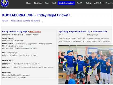 POINT SYSTEMS for Kookaburra Cup