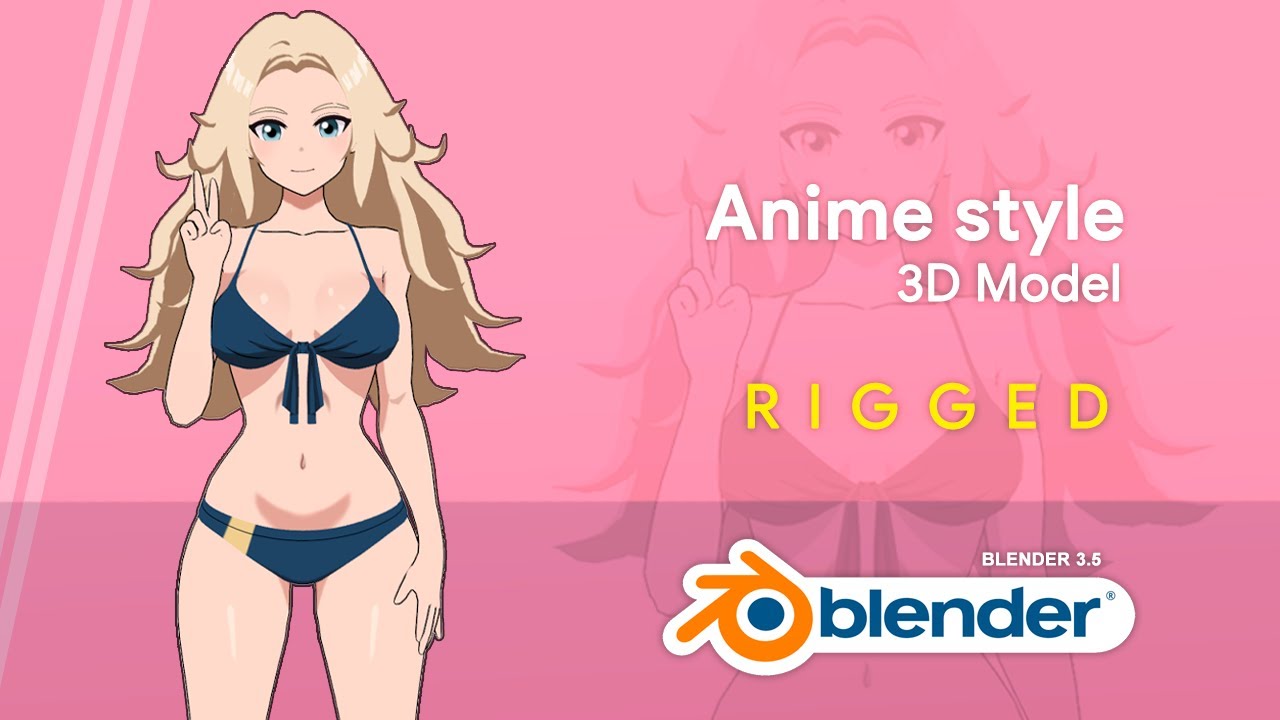 Haruka - Bikini Girl 3D Model