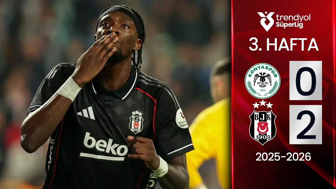 Konyaspor (0-2) Beşiktaş | MAÇ ÖZETİ | 3. Hafta - 2025/2026