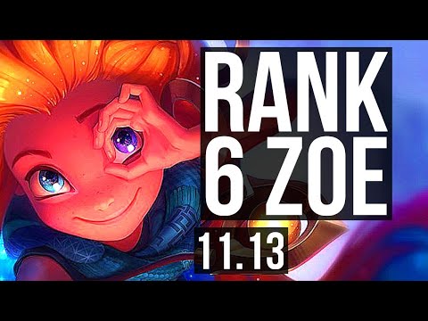 ZOE vs RENEKTON (MID) | 6/0/11, Rank 6 Zoe, Dominating | EUW Challenger | v11.13