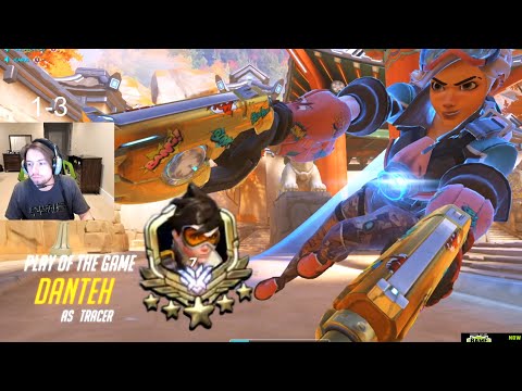Danteh Top 7 DPS Tracer - Insane Tracking! POTG! [ Overwatch Season 27 Top 500 ]