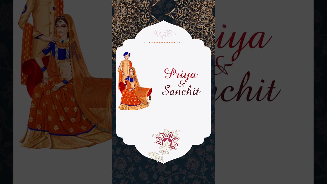 Royal Wedding Invitation Video Template | Traditional Digital Wedding Invite | Adobe Premiere Pro