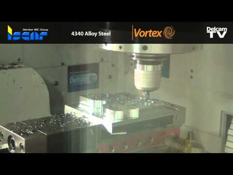 Vortex Machining 4340 Alloy Steel with Iscar Finishred Tools