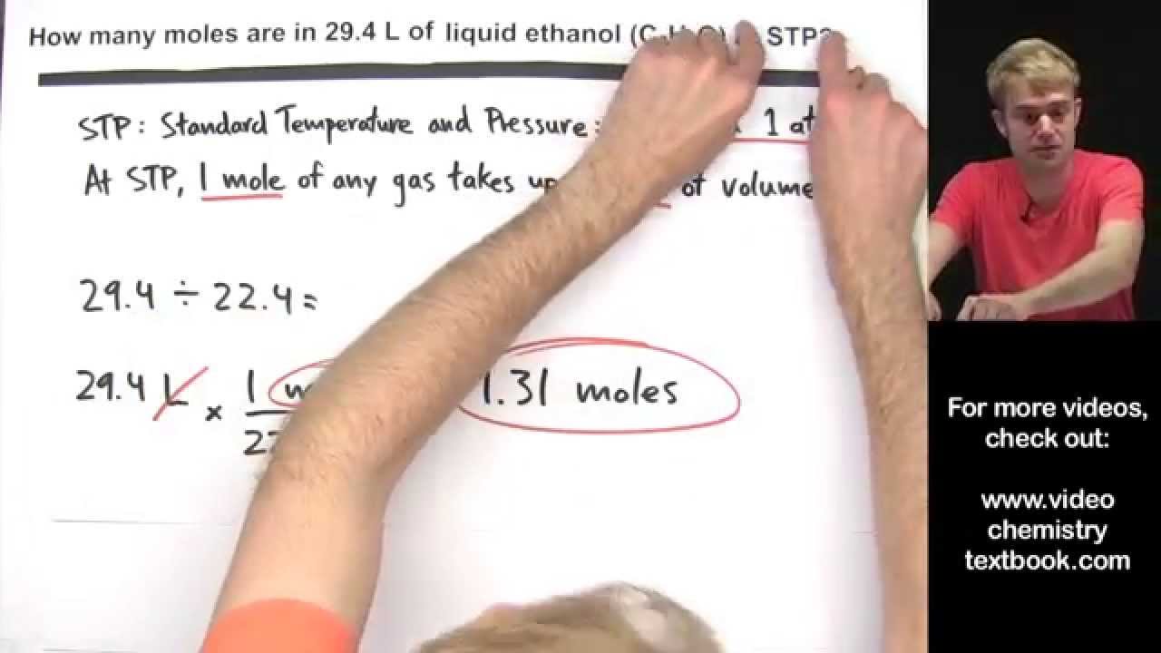 Watch video Converting Between Moles and Liters of a Gas at STP Now Converting Between Moles and Liters of a Gas at STP