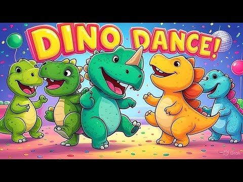 🦖 Dinosaur Dance Party | Fun Kids Song & Dance | Stomp, Clap, Jump! 🌈✨