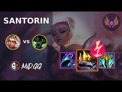 MID.GG: [ Santorin ] Qiyana JUNGLE vs Warwick | EUW MASTER | LOL Season 2025