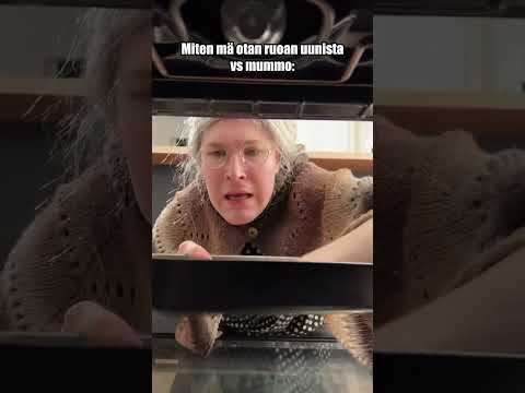 Miten mä otan ruoan uunista vs mummo