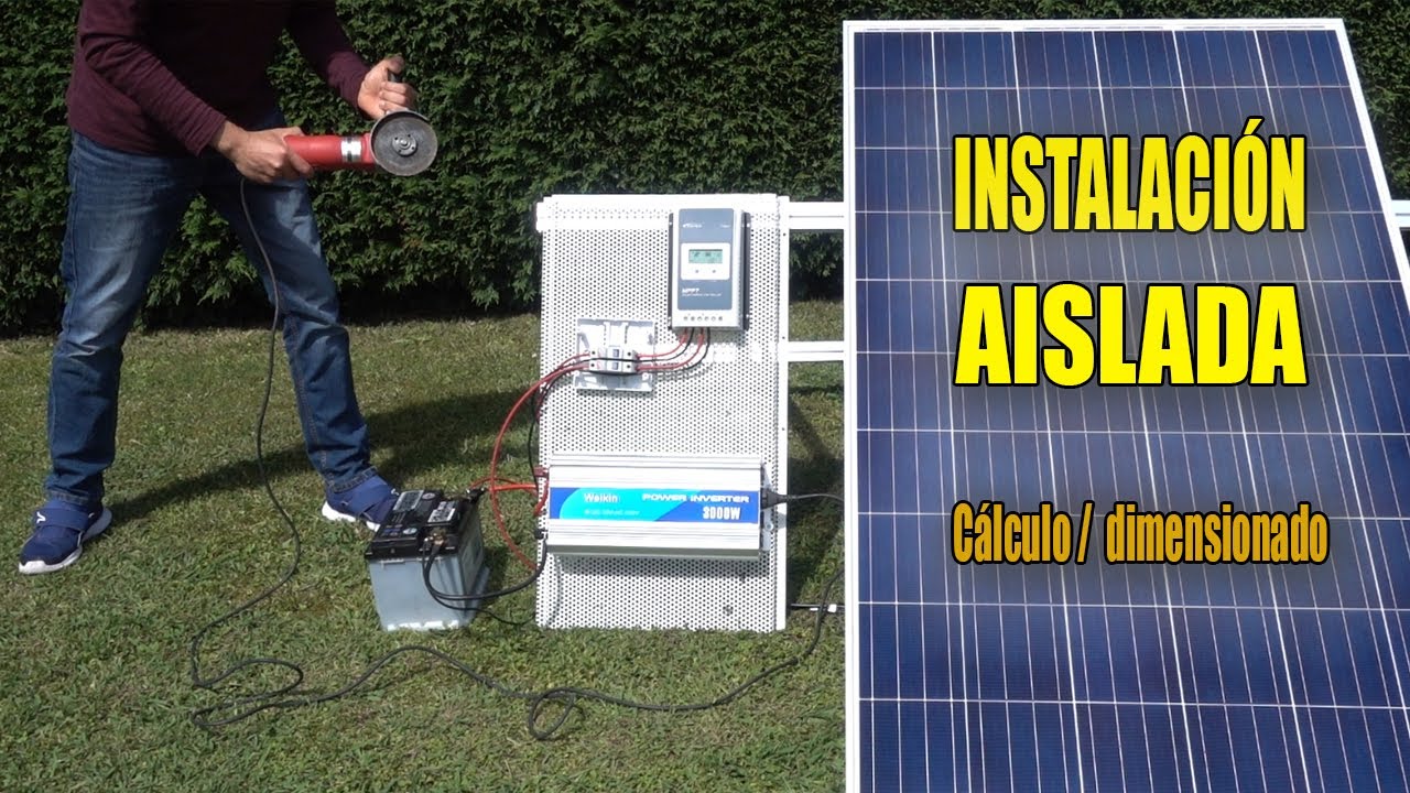 Cálculo y dimensionado de pequeña instalación aislada FOTOVOLTAICA