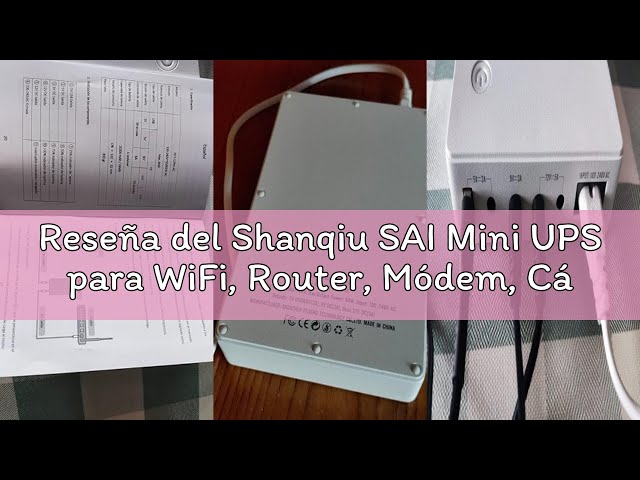 Vídeo relacionado con Shanqiu SAI Mini UPS con Gigabit PoE para WiFi, Router, Módem, Cámara de Vigilancia, Entrada AC Salida 5V USB 12V DC 48V PoE