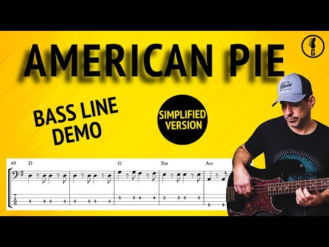 Play This Classic With Soul 🎸 – American Pie Easy Bass Line Demo (No.308b)