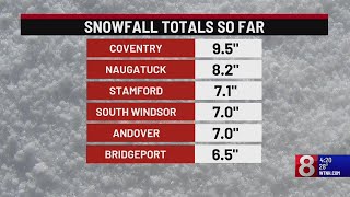Snow totals: Up to 4 more inches could fall in parts of CT