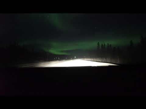 A drive under Northern Lights! (Real time, Fairbanks AK)
