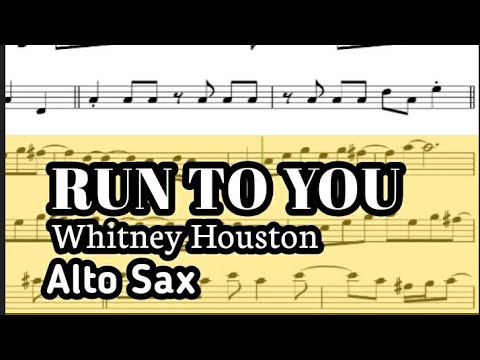Run To You Alto Sax Sheet Music Backing Track Play Along Partitura