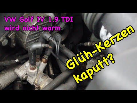 Golf 4 TDI not warming up - replace auxiliary heater glow plug