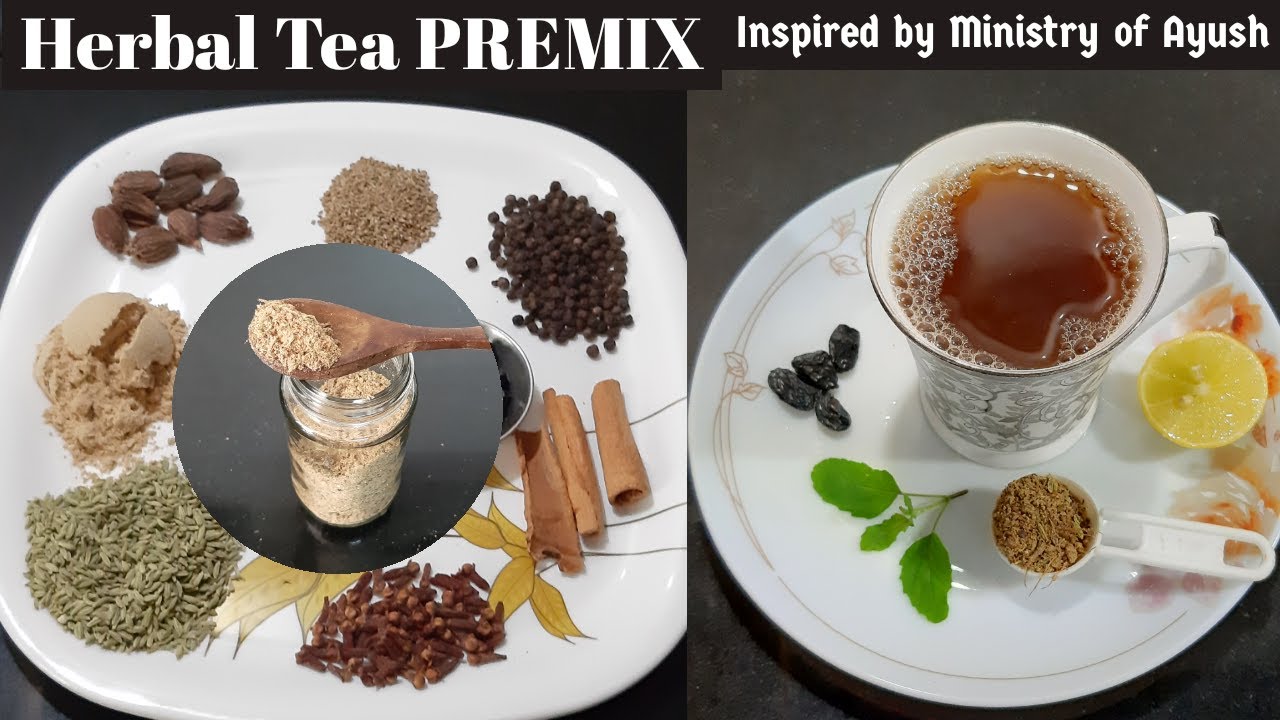 Herbal Tea PREMIX From Ministry Of Ayush- Ayurvedic Kadha Recipe - Masala Chai Premix for immunity