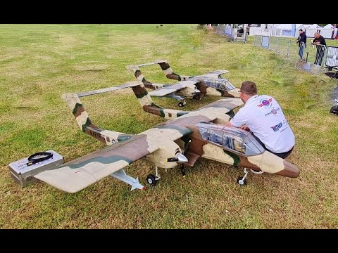 HANGAR 9 OV-10 BRONCO - TWIN DLE 30cc PETROLS - DISPLAY - AT WESTON WESTON PARK INTERNATIONAL - 2022