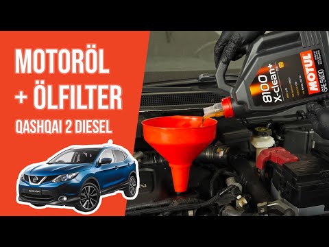 Wie Qashqai 2 1.6 dCi Motoröl und Ölfilter wechseln 🛢