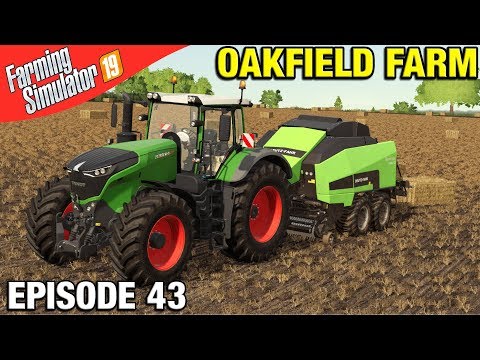 BALING UP THE STRAW Farming Simulator 19 Timelapse - Oakfield Farm Seasons FS19 Episode 43