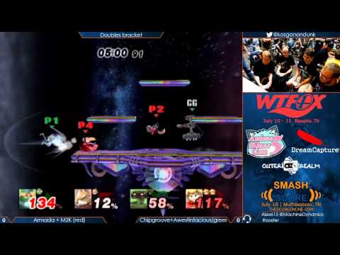 WTFox - Armada + M2K (red) vs Chipgroove + Awestintacious (green) - Project M Doubles