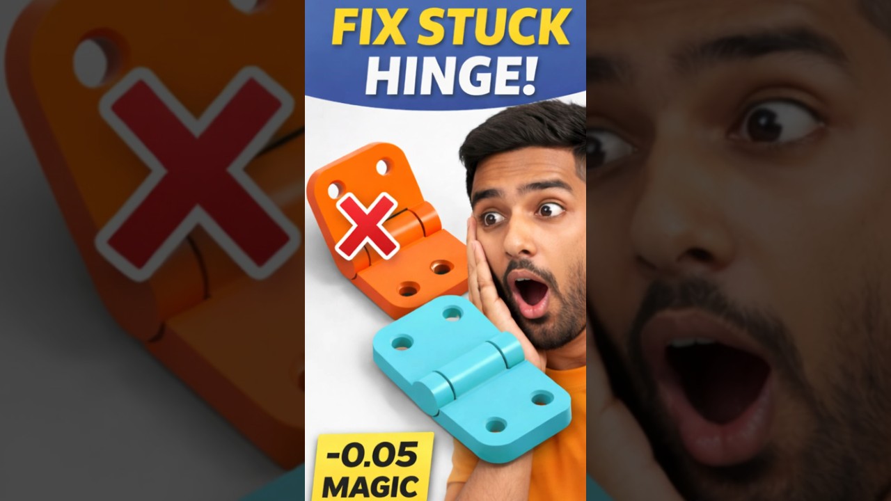 Why Your 3D Printed Hinges Won't Move 😬 Easy Fix Through Tolerance Test! tips