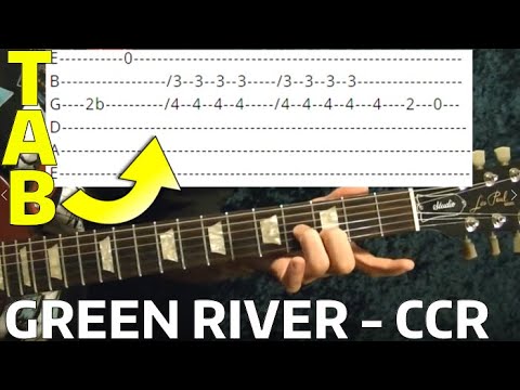Green River by CCR - Guitar Lesson With Tabs Video