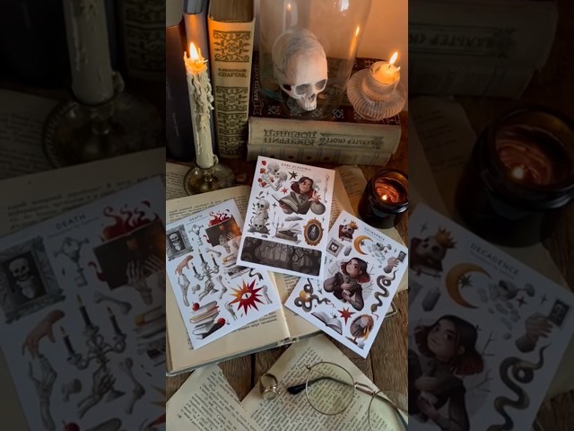 Vídeo relacionado con 50 Stück Gothic Dark Academia Sticker Pack - Vintage Sombrío Medieval Oculto Sobrenatural Brujería Goth Pegatinas para portátiles, diarios, botellas de agua