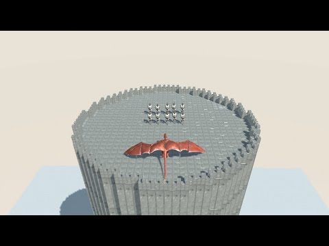 WYVERN on Sky Tower vs Army from ALL UNITS Animal Revolt Battle Simulator