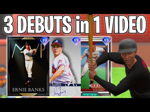 3 DEBUTS in 1 GAME! 99 ERNIE BANKS, GREG MADDUX, and 95 ROB DIBBLE! MLB The Show 20 Diamond Dynasty