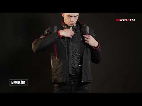 Bunda na motorku Shima Solid Pro černo šedo červená