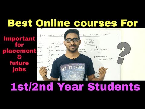 Best Online courses for 1st year Btech , Bca students with certificates | Best placement course 2019 Video