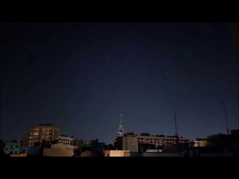 El firmamento en movimiento madrugada Madrid 8-5-2017